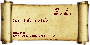 Sal László névjegykártya