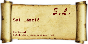 Sal László névjegykártya